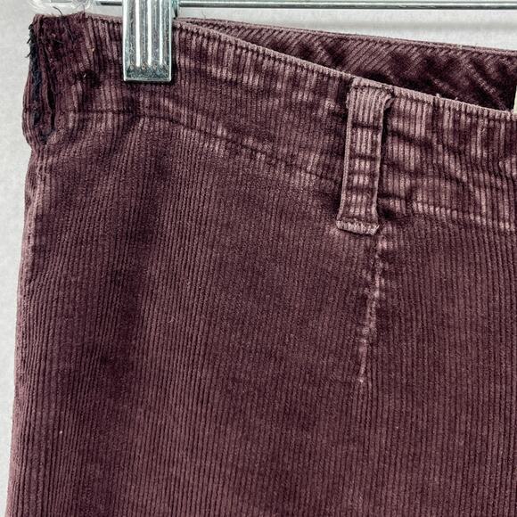 LL BEAN Pants Womens 12 M Tall Corduroy Straight High Rise Purple HK VTG - Picture 8 of 14